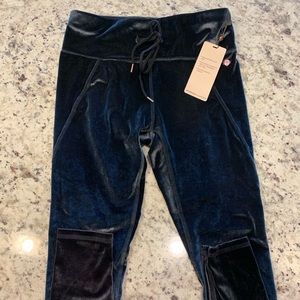 Calia black velvet leggings